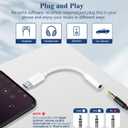 USB C to 3.5mm Audio Adapter - Headphone Jack Adapter for iPhone 16/16 Pro/15/15 Pro/Pro Max/Plus, Type C Aux Dongle Cable Cord Compatible with iPad, MacBook, Samsung Galaxy S24/S23/S22/S21Ultra