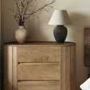 Oversized Wood Nightstand, Night Stand with 3 Drawers, End Table Modern Dresser for Living Room, Bedroom, Entryway