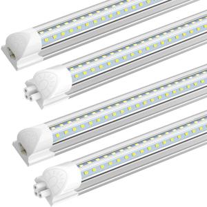 SHOPLED LED Shop Light 4FT, 45W 6300LM 5000K Daylight White, V-Shape Linkable T8 LED Tube Lights, 4 Foot Shop Lights for Workshop, Garage, Warehouse, Basement, ETL Listed, 4-Pack