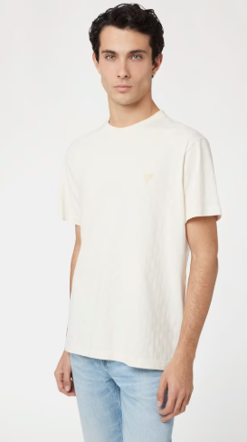 Guess Basic T-shirt - Creme Color, Size XL