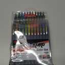 Pentel EnerGel Kuro Liquid Gel Pen, (0.7mm) Medium line, Assorted Ink, 24-pk