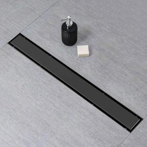 SaniteModar Linear Shower Drain 20 inch Matte Black with Tile Insert Panel