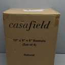 OIAHOMY Wicker Storage Baskets, Paper Rope Shelf Bins, Decortive Baskets for Organizing, Set of 3-Yellow & White (Medium)