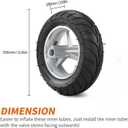110/50-6.5 Mini Bike Wheel Rear Tire, Rubber Wheel Tire and Rim Package for 49cc 2-Stroke Pocket Rocket Bike Motorcycle