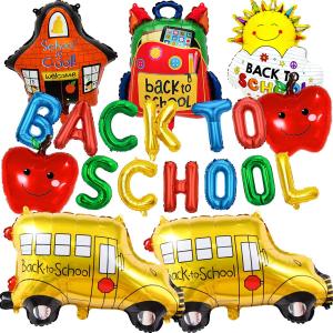 3 x Back to School Balloons 19 Pcs First Day of School Balloons Classroom Decor, 28.3*19.6 inches