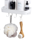 Bathroom Shelves Wall Mounted, Shower Caddy with Suction Cups, Removable Organizer Rack, for Toilet, Sink or Balcony Storage