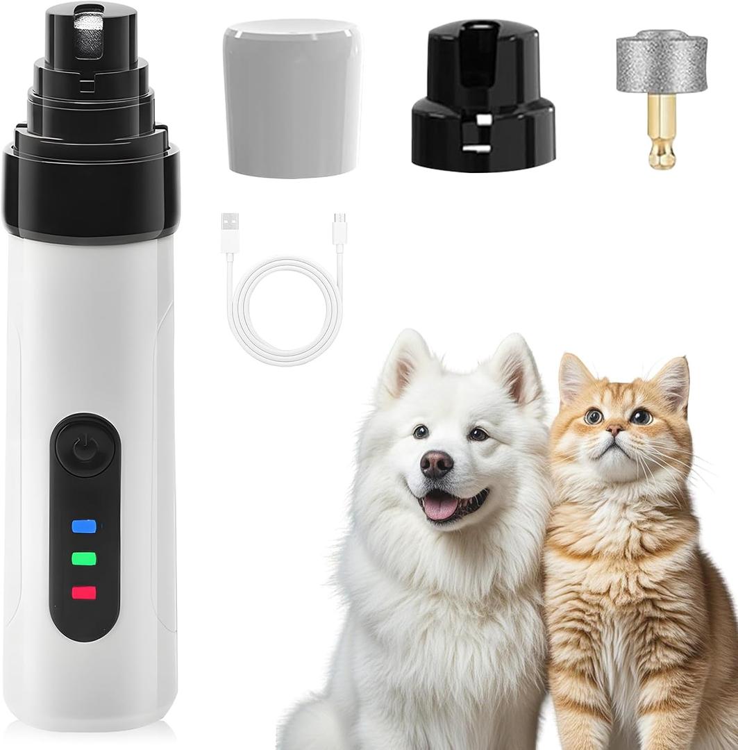 Silent Groom Pro Nail Grinder,2025 Upgraded Dog Nail Trimmer,Rechargeable USB Charging Pet Nail Grinder for Dog Nail Grinders,Pet Paws Grooming Smoothing Tool