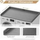No-Installation HDPE Washer Dryer Countertop, Washer and Dryer Topper Covers for The Top, Laundry Countertop Laundry Room Organization No Water Leakage Grey