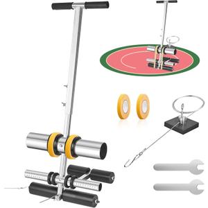 Court Line Tape Machine, Hand Pushed Basketball Court Line Striping Machine, Field Line Striping Marking Machine, Floor Paint Tape Applicator for Parking Lots, Driveway, Playground