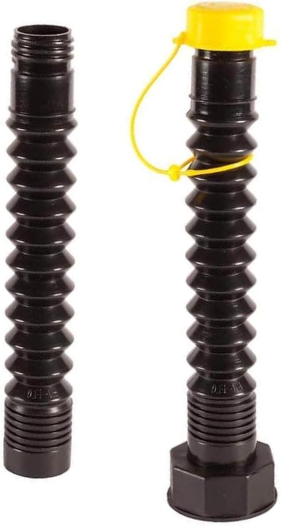 EZ-POUR Gas Can Spout Replacement  Multi-Use For Deluxe Gas Cans and Water Jugs (Pack of 1) - 1, 2, 5 Gallon HI-FLO System with Extension, Flame Arrestor, Flexible Gas Can Nozzle for Jerry Cans