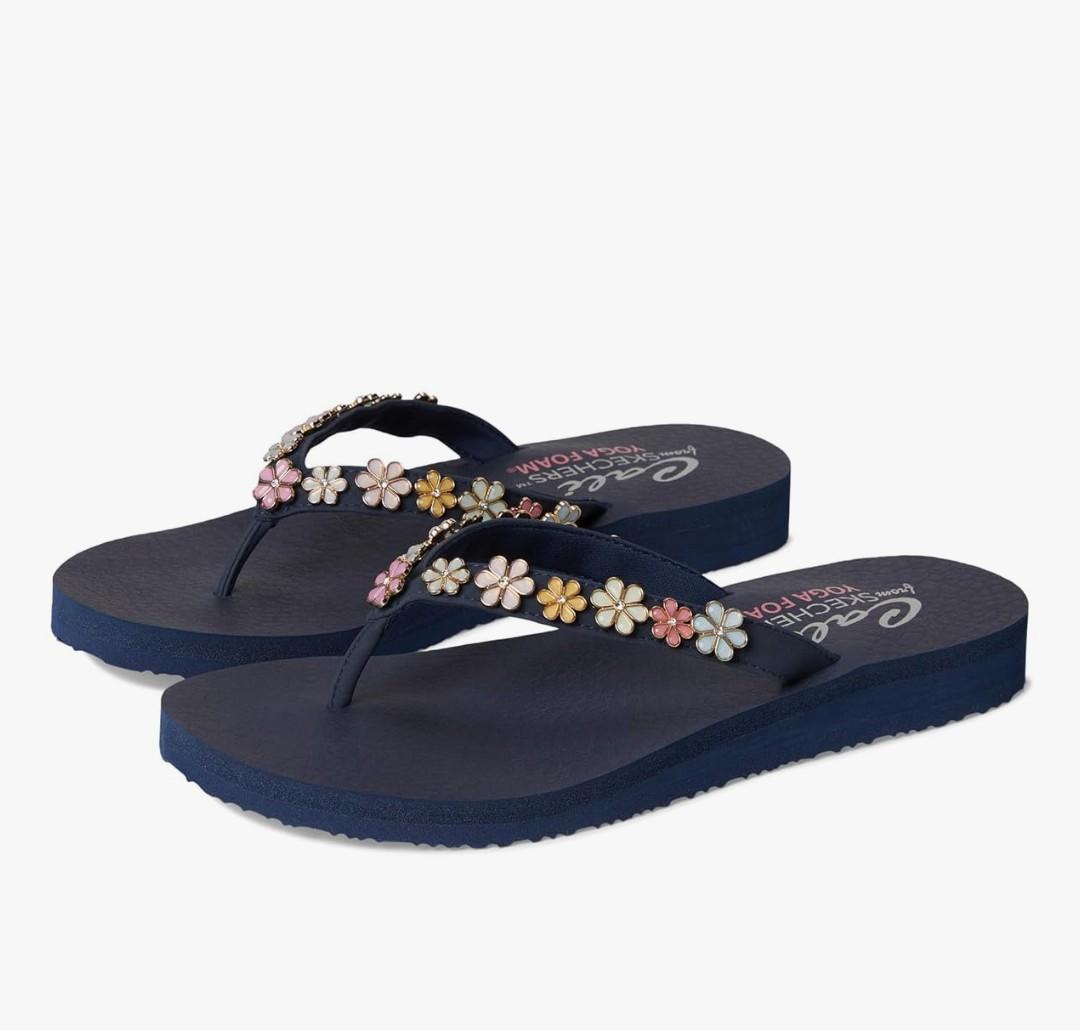 Skechers Women's Meditation-Daisy Crush Flip-Flop, 9