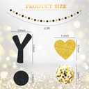 7 x You Worked Your Whole Life For This Party Banner Black Gold Glittery Retirement Party Decoration Set Funny Retirement Sign Gifts for Women Men Employee Coworker Office Retired Balloon Garland Decor