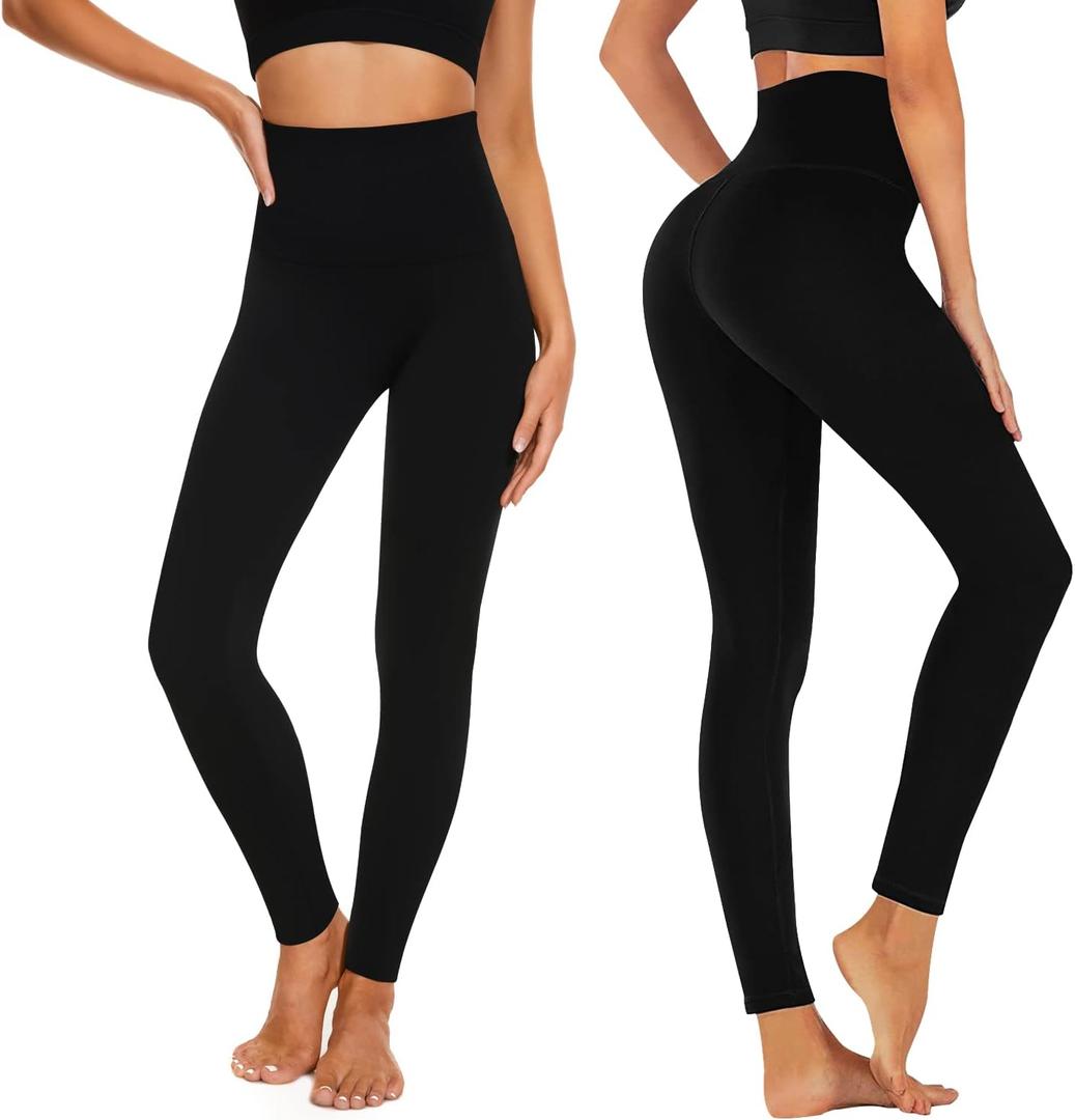 1pack Fleece Lined Leggings Women High Waisted Warm Winter Yoga Pants for Women Thermal Running Workout Leggings Small