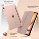 TiMOVO for iPad Air 11 Inch Case (M3/M2-2025/2024), iPad Air 5th Generation 2022/4th Gen 2020 10.9 Inch, Slim Hard Translucent Back Cover, Support Auto Wake/Sleep, Milky Coffee