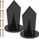 2Pack Firewood Kindling Splitter 5.71in Heavy Duty High Carbon Steel Efficient Fire Wood Cutting Easy to Use Portable Kindling for Outdoor Camping Barbecue Picnic(Black)