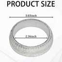 3 x ID 60mm Exhaust Manifold Gasket for Car, High Grade Graphite Construction Exhaust Flange Donut Gasket Seal Muffler Gasket to Prevent Leaking Between Exhaust Manifold and Exhaust Pipe