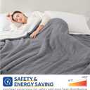 Sealy Electric Blanket King Size, Flannel & Sherpa Heated Blanket with 10 Heating Levels & 1-12 Hours Auto Shut Off, Fast Heating Warming Blanket, Machine Washable, Light Grey, 100 x 90 Inch