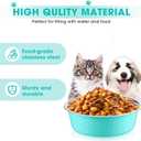 8 Pcs Hammered Stainless Steel Dog Bowls 2 Cup/16 oz, 5.5 Dia Metal Pet Food and Water Bowls Bulk Thickened Durable Replacement Dish for Small Medium Large Dog (Mint Green)