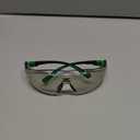 NoCry Tinted Safety Glasses for Men and Women with Anti-Fog and Scratch Resistant Wrap-Around Lenses  Adjustable Temples and Nose Pads  100% UV Resistant, ANSI Z87.1 Certified Protective Eyewear (Black & Green Tinted)