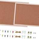 Lurrose Cork Board: 47 x Bulletin Board with 25 Push Pins - Cute Room Decor for Home Office School Wall Decorations