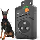 Automatic Anti Barking Device for Dogs, Ultrasonic Dog Bark Deterrent with 3 Emitters, 50Ft Range, No Shock Barking Silencer, IP66 Waterproof for Outdoor & Indoor