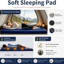 CYMULA Memory Foam Camping Mattress Pad,Sleeping Pad for Camping,Non-Slip Bottom Floor Car Mattress Bed with Retaining Portable Roll up Mattress Pad Mat for Travel Truck Guest Bed Tent