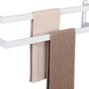 Alise Double Bath Towel Bars Towel Racks for Bathroom Lavatory,Wall Mount Towel Holder SUS304 Stainless Steel Towel Hanger Towel Rail White Finish,23.2 Inch