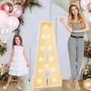 4ft Marquee for Letters A, Marry Me Light up Letters, Large Light up Letters, Multifunctional Large Marquee for Letters 4 Feet Tall for Party Decorations, Letter Balloons (Letters A)