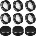 PATIKIL 33mm Phenolic Resin Cover, 36pcs Poly Seal Screw Cap Growler Cap Phenolic Cover Thread for 33-400 Glass Beer Brewing Bottles Gallon Growler Gallon Jug, Black