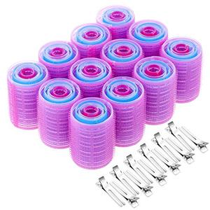 Anezus Self-Grip Rollers Set - 60 Pcs Multicolored Curlers and Clips for Hairstyling