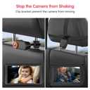 LUCKVIEW BM2 Car Camera for Baby, 5.2" 1080P Screen with 3X Zoom, Clear Rear-Facing View, 360 Rotating Lens, Easy Installation Safety for Infants and Pets