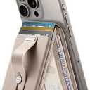 ESR Aura for MagSafe Wallet, 5 Card Holder with Adjustable Stand, RFID-Blocking, Secure Grip, Magnetic Wallet for iPhone 17/16/15/14/13/12, Not for Mini, Not Find My Compatible, Desert Titanium