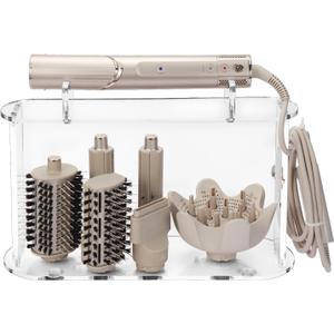 Storage Holder for Shark Flex Style, Acrylic Desktop Organizer Compatible with Shark FlexStyle and Attachments, Acrylic Countertop Display Rack, Stand Holder for Home Bathroom and Hairsalon