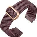 ANNEFIT Stretchy Nylon Watch Band for Men Women, Adjustable Elastic Watch Straps with Quick Release, Replacement Wristband 16mm 17mm 18mm 19mm 20mm 22mm 24mm