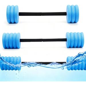 Soulchen 3 Pack Swim Barbells Long Aquatic Exercise Dumbbells Eva Foam Water Weights Dumbbell Pool Exercise Equipment for Adults for Pool Strength Training Workouts Loss