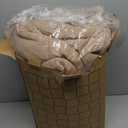 Bedsure Comforter Queen Size 5 Pieces - Queen Size Comforter Set with Fleece Throw Blanket and Decorative Pillow, Lightweiget Bedding Comforter Sets, All Season Bedding Sets, Khaki (02 - Khaki Striped)