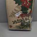 Artoid Mode Leaves Holly Merry Christmas Kitchen Mats Set of 3, Winter Home Decor Low-Profile Kitchen Rugs for Floor - 17"x29"+17"x36"+17"x47" (Green/Beige)