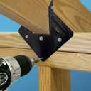 22 Pcs Black Hurricane Tie, 13 Gauge(Thickness 2.2mm) Joist Hangers, Fit 2x4,2x6 Truss to Rafter Connector for Roof Truss Timber, Hurricane Truss Hangers, Rafter Brackets,Hurricane Clips