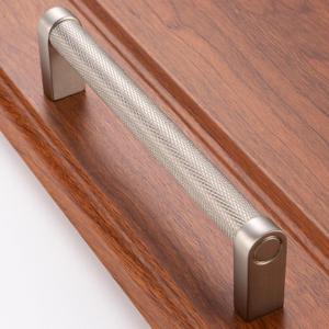 BEROSSA Brushed Nickel Cabinet Pulls, Knurled Bar Cabinet Handles, 5 Inch Screw Spacing, Pack of 10 | Solid Hardware for Kitchen Door Bedroom Dresser Drawer Bathroom Vanity Furniture 3011 