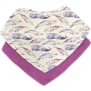 Baby Bib Combo for Drooling and Teething - Set of Two Bibs, Soft Bamboo Viscose, Highly Absorbent, Snap Closure