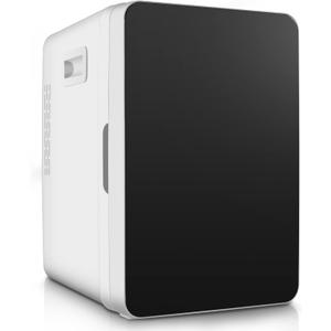 Homdox Mini Fridge, 20L Compact Skincare Fridge, 60W Portable Cooling and Heating Refrigerator for Skincare, Foods, Medications, Bedroom, Office & Car, black