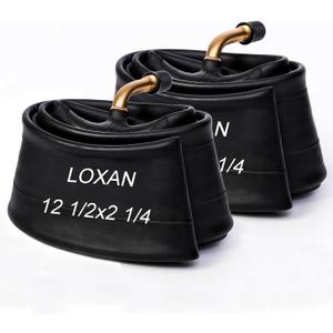 Loxan 2 Pack 12.5x2.25 Bike Inner Tubes Compatible with 12 and 12.5 inches Electric Scooters, 12 1/2 x 2 1/4 inch Replacement Bicycle Tubes with Angled Valve Stem for Electric Bike, E-Bike