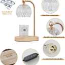MEIXISUE Candle Warmer Lamp with Timer and Dimmer,Flameless Electric Wax Melt Warmer for Jar Candles With 2 Bulbs,House Warming Gifts,Mother's Day/Birthday/Christmas Gifts For Mom/Wife,Home Decor Lamp