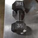 CAP Barbell Cast Iron Hex Dumbbell | Multiple Options (35 lb, Black, Single)
