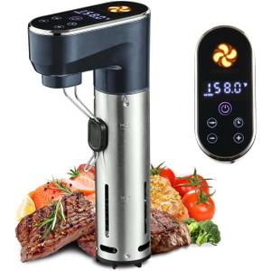 Sous Vide Cooker,1300 Watts, Immersion Circulators, Sous Vide Precision Cooker,Temperature and Time Digital Display Control, Ultra-Quiet,Fast-Heating,Easy to store,IPX7 Waterproof
