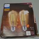 Philips LED 75W ST19 2-Pack Vintage Edison Amber (2000K) 700 Lumen (8.8W = 75W) Dimmable Flicker-Free Light Bulbs