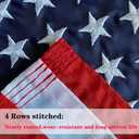 Small American US Anchor Boat Flag 12x18 Inch Sewn Stripes with 4 Clips- Embroidered Stars USA American Flag for Boat with Grommets