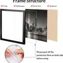 Annecy 17x17 Picture Frame Black1 Pack, 17 x 17 Picture Frame for Wall Decoration, Classic Black Minimalist Style Suitable for Decorating Houses, Offices, Hotels