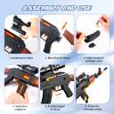 Shushuzz Toy Gun Sniper Rifle Toy for Boys Age 8-12 Realistic Foam Blaster Gun with Scope & 20 Soft Bullets, Manual Action Dart Shooting for Outdoor Games, for Kids & Adults