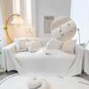 STACYPIK 4-Layer Waterproof White Sofa Cover for Dogs, Anti-Scratch Couch Cover for 3 Cushion Couch,Washable Non Slip Couch Cover for Loveseat, Pet Friendly Throw Cover for Sectional-71X150IN (XX-Large Size(71" X150"))